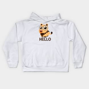 Funny Animal Hello Kids Hoodie